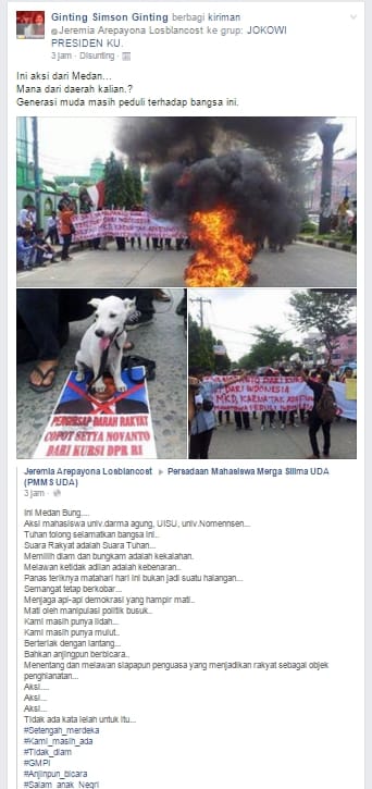 Desak Novanto Dipecat, Mahasiswa Medan Menuai Pujian Netizen 46 Desak Novanto Dipecat - Mahasiswa Meda