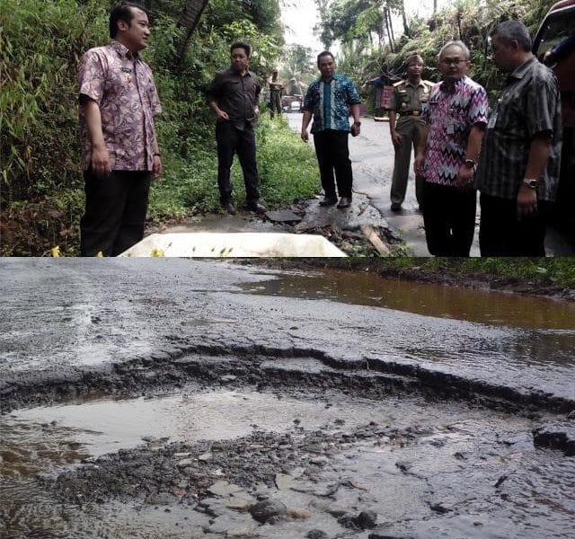 Bupati Wonosobo, Tinjau Jalan Magelang, Silentho Yang Rusak Parah 41 jalan raya amblas