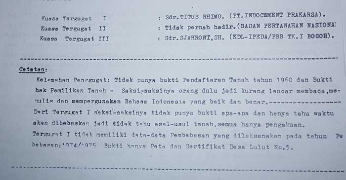 kasus tanah indocement