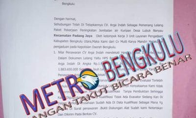 Kasus ULP Bengkulu Utara Makin Heboh, Setelah Turino Sekarang Imron Ikut Melapor. Dimana intinya meminta agar aparat mengusut kecurangan proses lelang