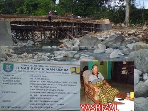 Ada Pengawas Proyek Seperti Macan "Ompong" 41 proyek air telatang desa sumber rejo