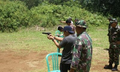 Dorrrr.....Dandim 0423 BU,Latihan Nembak Bareng Wartawan 47 latihan tembak