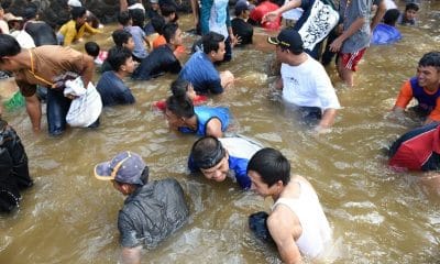PINTU AIR “BENDUNG GEMBIRO”DIBUKA 41 ikan