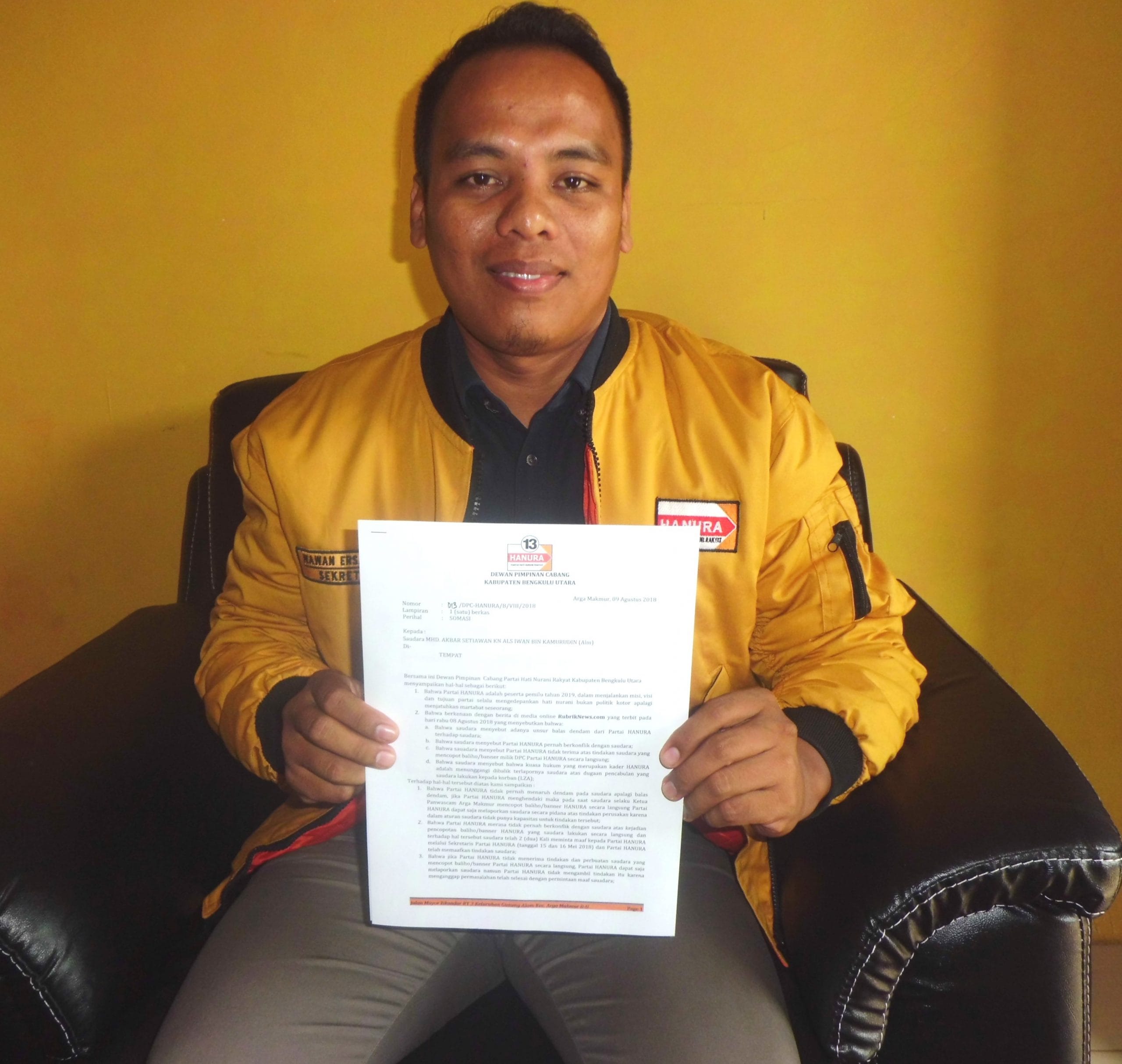 DPC Partai Hanura Layangkan Somasi Pada Ketua Panwascam 45 CIMG0387 scaled