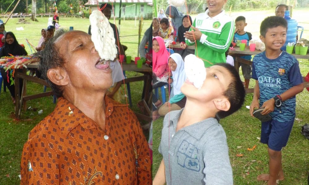 HUT RI ke-73, Warga Tegal Rejo Adakan  Berbagai Perlombaan 53 Lomba Makan Kerupuk