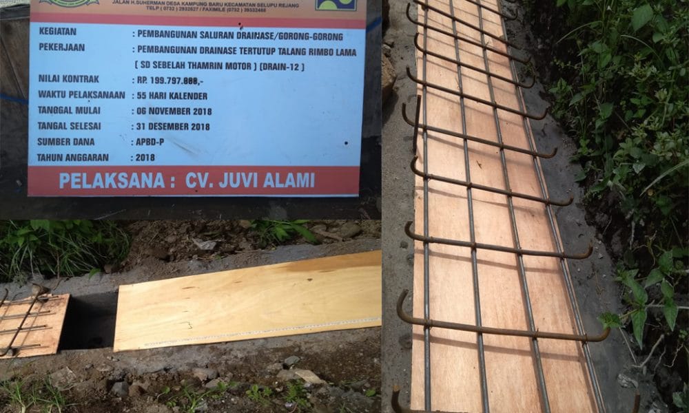 Pembangunan Drainase Asal Jadi