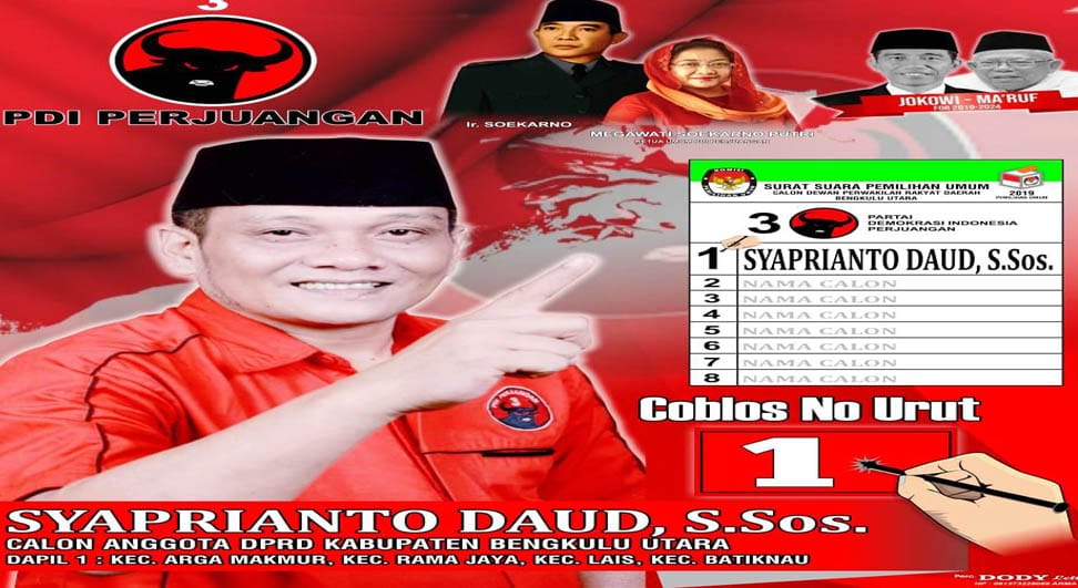 Pileg 2019, Syaprianto Daud Kembali Nyaleg