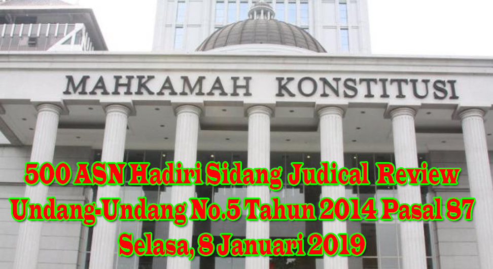 Sidang Judical Review UU No 5 2014