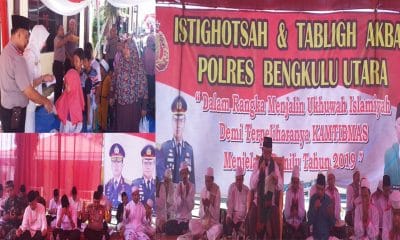 Gelar Tabligh Akbar, Kapolres Bengkulu Utara Santuni Anak Yatim