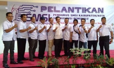 Pengurus SMSI Kabupaten/Kota se-Provinsi Bengkulu Resmi Dilantik
