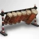 memainkan alat musik gondang sembilan dari sumatera utara dengan cara