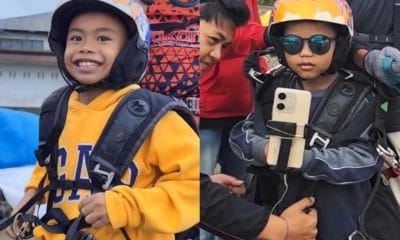 Seru! Bocah SD Ikut Terbang Tandem Paralayang di Wisata DMHB 43 tandem paralayang